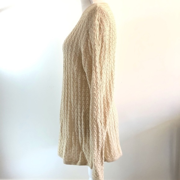 EMANUEL Ungaro NWT crew neck sweater size L beige - Picture 3 of 10